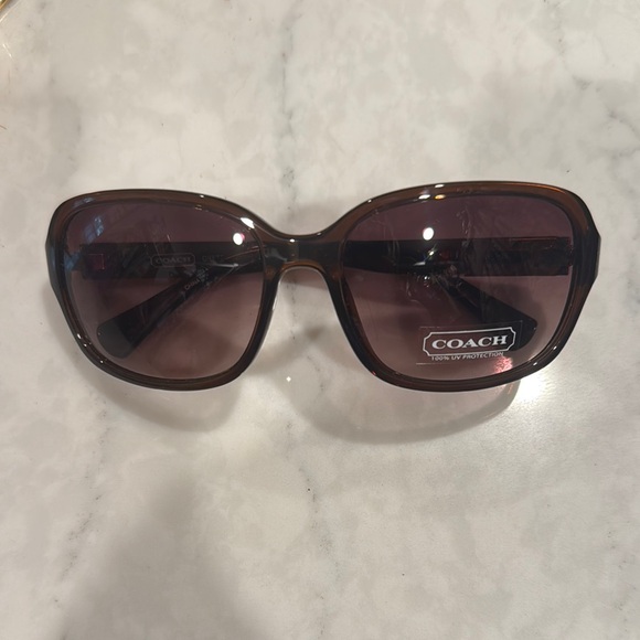 Coach Brown Oversized Sunglasses NWT - Picture 1 of 4
